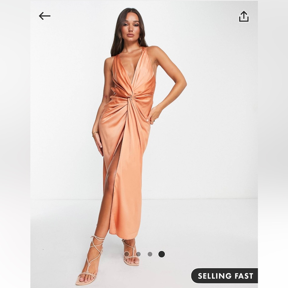 Asos design, satin midi dress size US 2